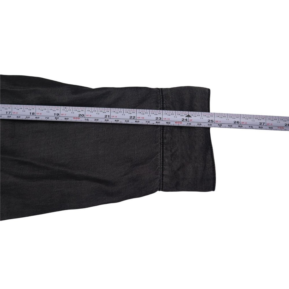 Christine Alexander Women Shirt Black Button Down  M Studs Black - Picture 15 of 16
